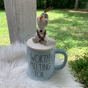 Rae Dunn Disney Worth Melting for Olaf Mug with Topper